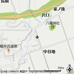 秋田県大館市軽井沢中谷地142周辺の地図