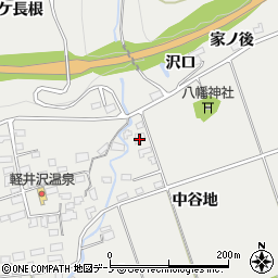 秋田県大館市軽井沢中谷地30周辺の地図