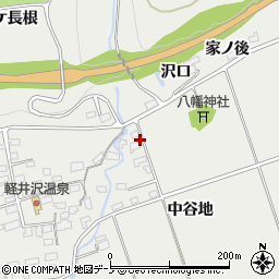 秋田県大館市軽井沢中谷地141周辺の地図