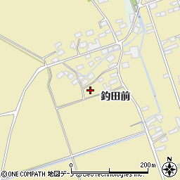 秋田県大館市比内町達子釣田前周辺の地図