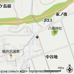 秋田県大館市軽井沢中谷地29周辺の地図