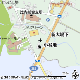 秋田県大館市比内町扇田小谷地周辺の地図