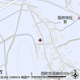 秋田県鹿角市花輪西町周辺の地図