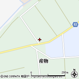 秋田県能代市狐森周辺の地図