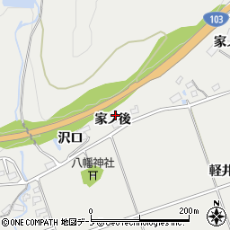 秋田県大館市軽井沢家ノ後周辺の地図