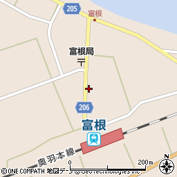 秋田県能代市二ツ井町飛根町頭周辺の地図