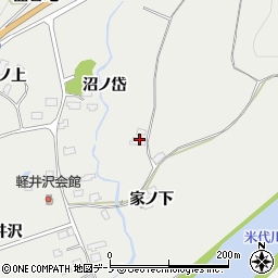 秋田県大館市軽井沢（沼ノ岱）周辺の地図