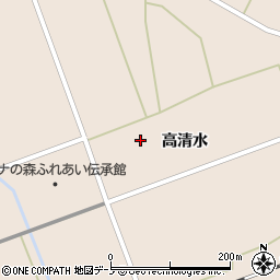 秋田県能代市二ツ井町飛根高清水207周辺の地図