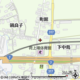 秋田県能代市二ツ井町荷上場町館286周辺の地図