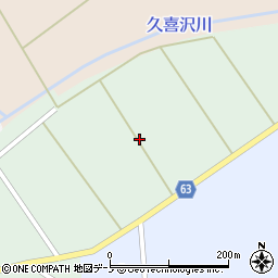 秋田県能代市産物狐森周辺の地図