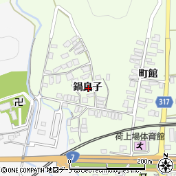 秋田県能代市二ツ井町荷上場鍋良子周辺の地図