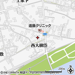 秋田県北秋田市鷹巣西大柳岱周辺の地図