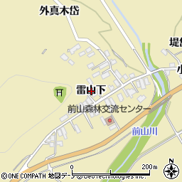 秋田県北秋田市前山雷山下周辺の地図