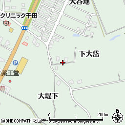 秋田県大館市比内町扇田下大岱周辺の地図