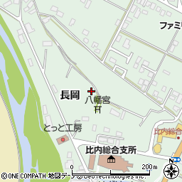 秋田県大館市比内町扇田長岡周辺の地図