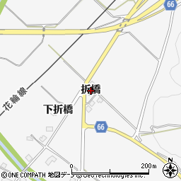 秋田県大館市十二所（折橋）周辺の地図
