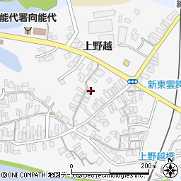秋田県能代市向能代上野越周辺の地図