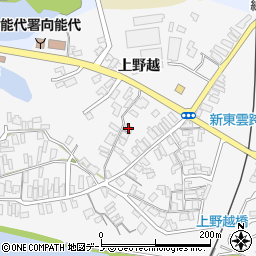 秋田県能代市向能代（上野越）周辺の地図