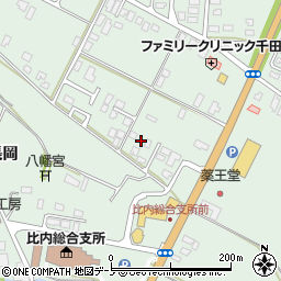 秋田県大館市比内町扇田新長岡周辺の地図