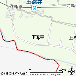 秋田県鹿角市十和田末広下モ平周辺の地図
