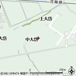 秋田県大館市比内町扇田中大岱周辺の地図