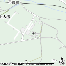 秋田県大館市比内町扇田上大岱周辺の地図