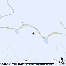 秋田県鹿角市花輪内山周辺の地図