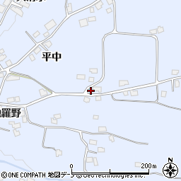 秋田県鹿角市花輪平中24周辺の地図