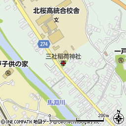 三社稲荷神社周辺の地図