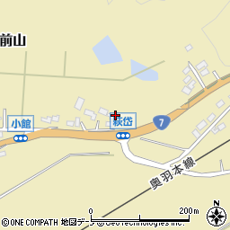 秋田県北秋田市前山萩岱周辺の地図