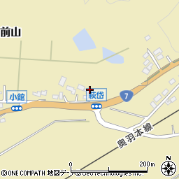 秋田県北秋田市前山（萩岱）周辺の地図