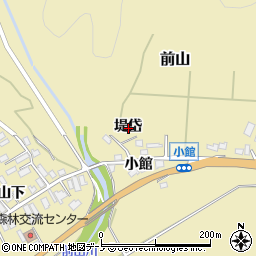 秋田県北秋田市前山堤岱周辺の地図