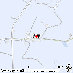 秋田県鹿角市花輪（赤平）周辺の地図