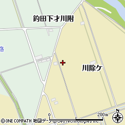 秋田県大館市比内町達子（川除ケ）周辺の地図