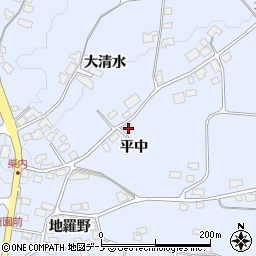秋田県鹿角市花輪平中36周辺の地図