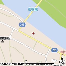 秋田県能代市二ツ井町飛根富根周辺の地図