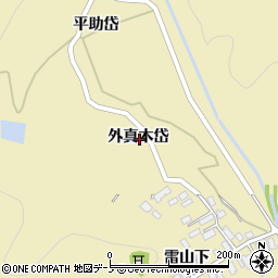 秋田県北秋田市前山外真木岱周辺の地図