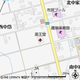 薬王堂　北秋田・鷹巣店周辺の地図