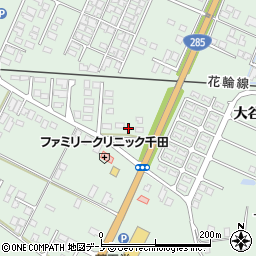 秋田県大館市比内町扇田大谷地周辺の地図