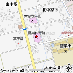 北秋田市役所　教育委員会スポーツ振興課スポーツ係周辺の地図