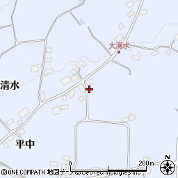 秋田県鹿角市花輪平中46周辺の地図