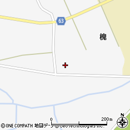 秋田県能代市槐槐周辺の地図