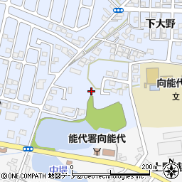秋田県能代市落合下大野周辺の地図