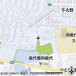 秋田県能代市落合（下大野）周辺の地図