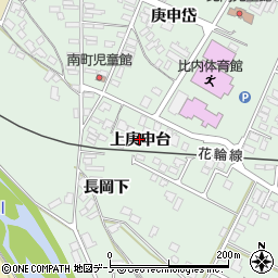 秋田県大館市比内町扇田上庚申台周辺の地図