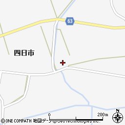 秋田県能代市槐八森道下周辺の地図