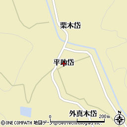 秋田県北秋田市前山（平助岱）周辺の地図