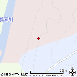 秋田県能代市二ツ井町加護山周辺の地図