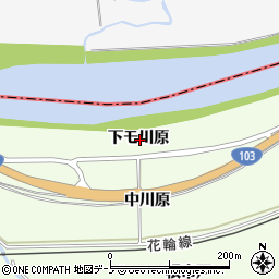 秋田県鹿角市十和田末広下モ川原周辺の地図