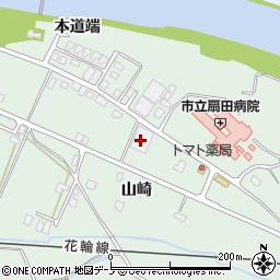 秋田県大館市比内町扇田山崎周辺の地図